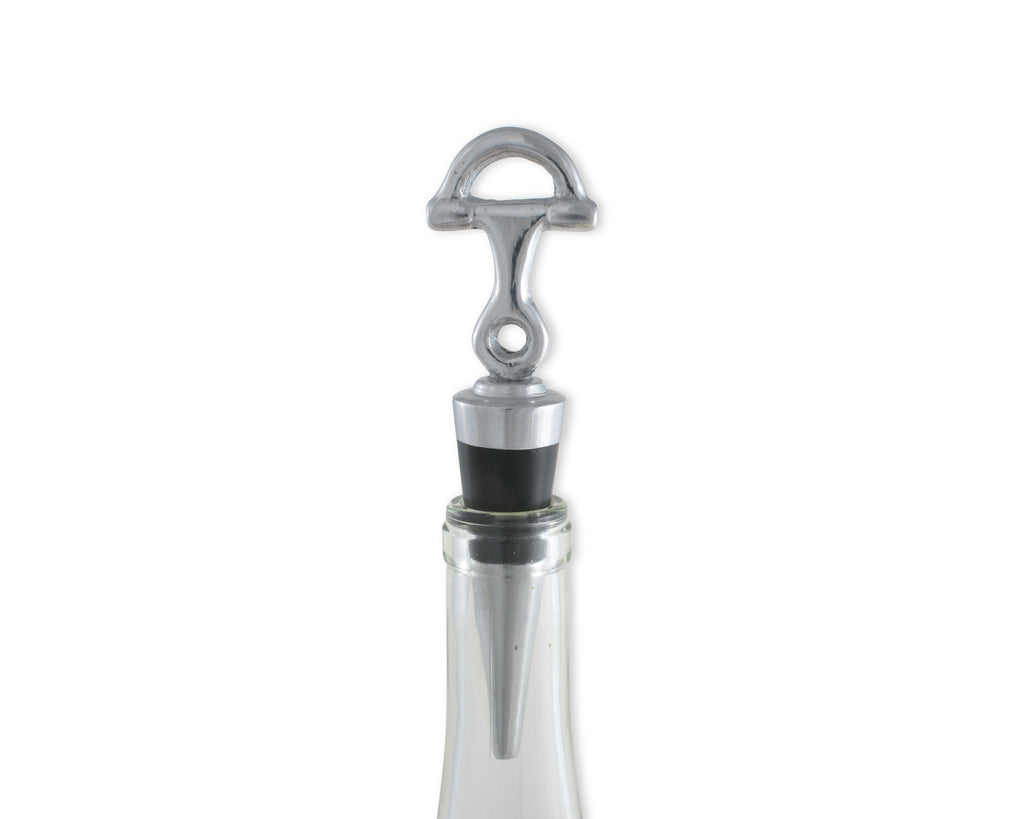 Arthur Court Designs Aluminum Horse Equestrian Bottle Stopper / Wine Saver 6 Inch Tall
