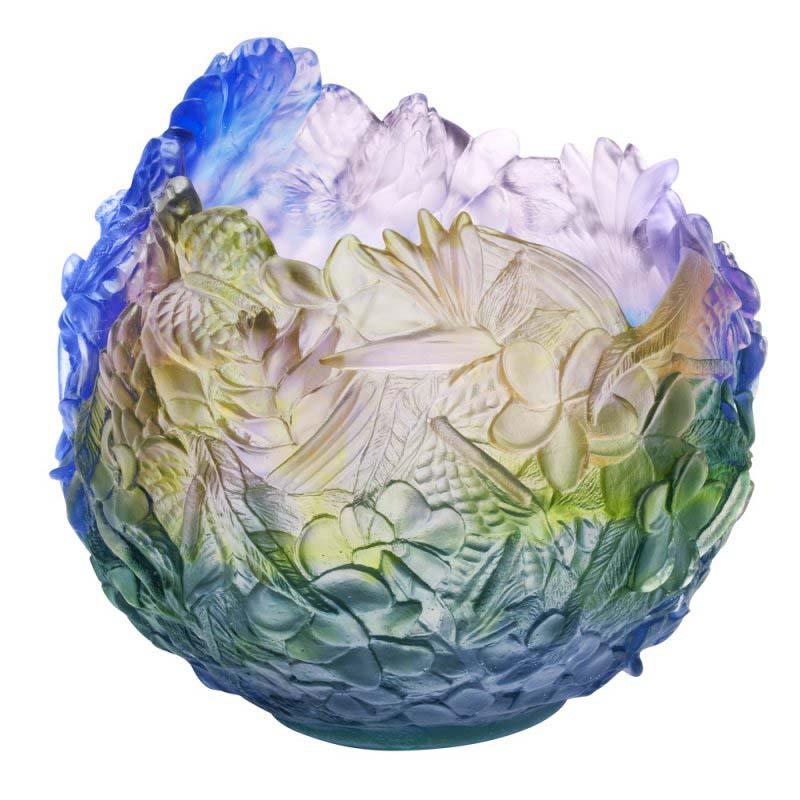 Daum Crystal Magnum Vase Rainbow Coloured 05396