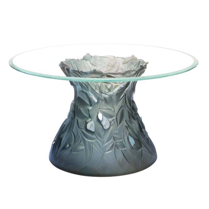 Daum Crystal Blue Grey Coffee Table 05406-1