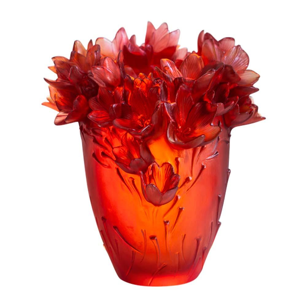 Daum Crystal Safran Large Vase 05604