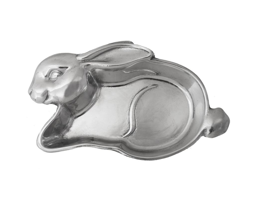 Arthur Court Designs Aluminum 7" Baby Bunny Keepsake Tray