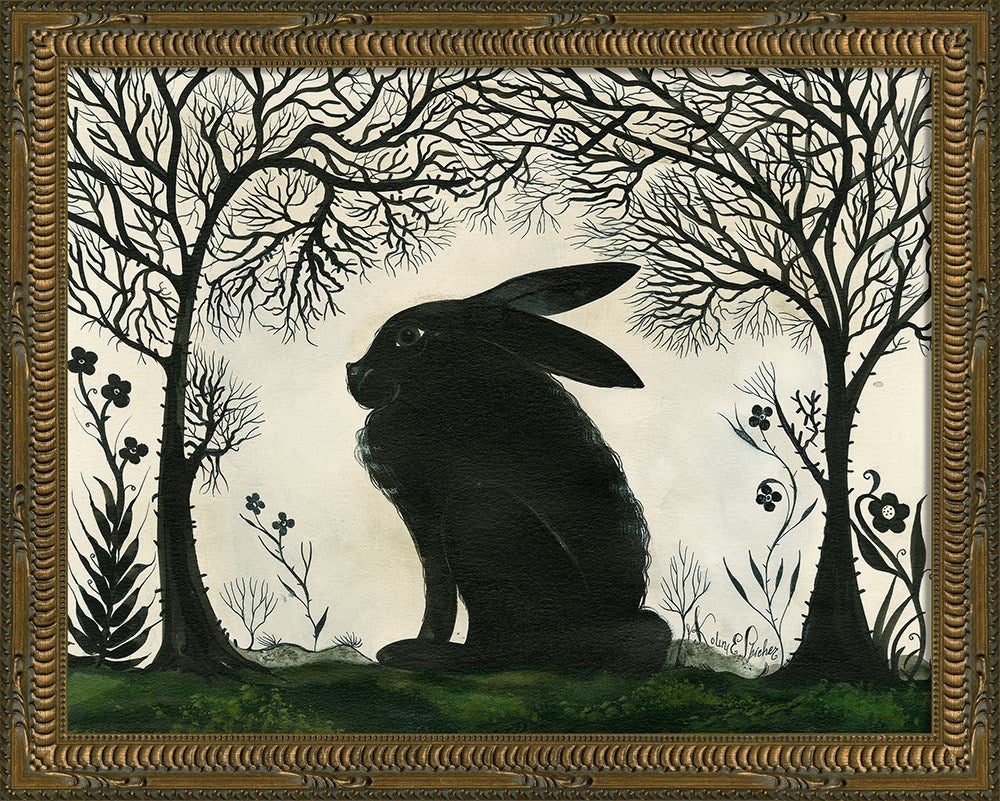 Spicher & Company KG Animal Silhouette Rabbit facing left Sm 11918