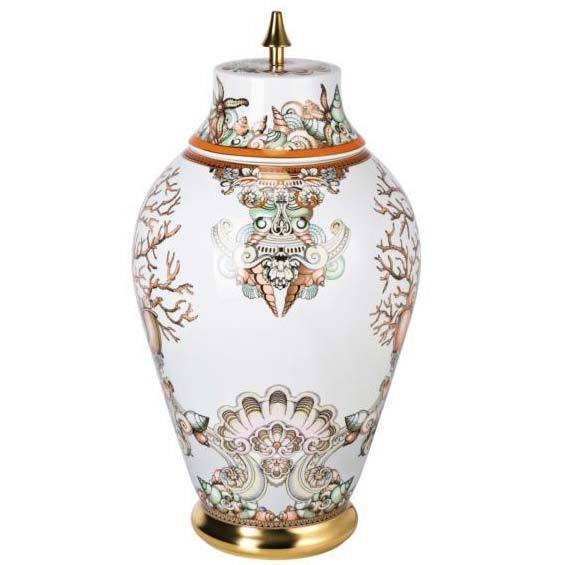 Versace Etoiles De La Mer Vase W Lid 30 In 14451-403647-26776