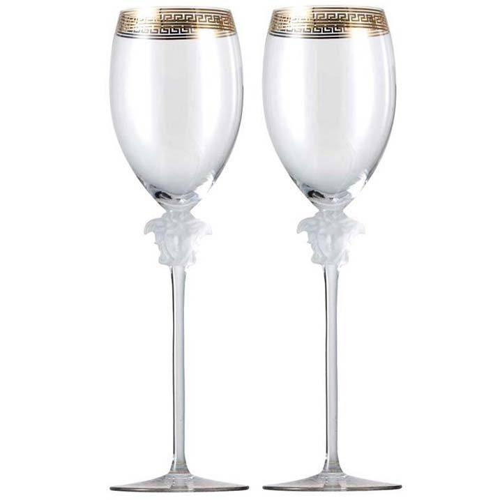 Versace Medusa D'Or White Wine Set Of Two 20665-110300-48806