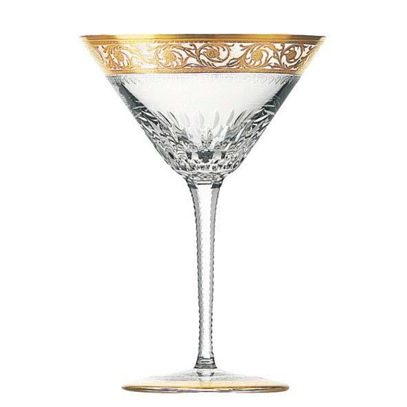 St Louis Crystal Thistle Gold Cocktail Glass