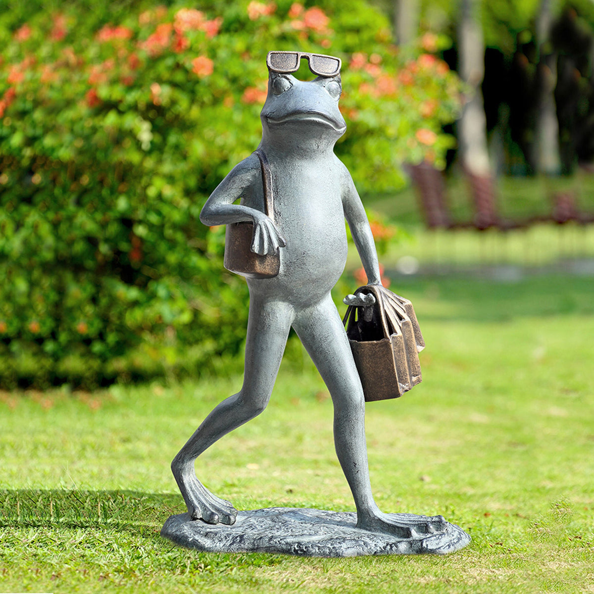 洋楽 SAPO / SAPO SPI Suave Shopper Frog Garden Sculpture 34868 – Biggs Ltd