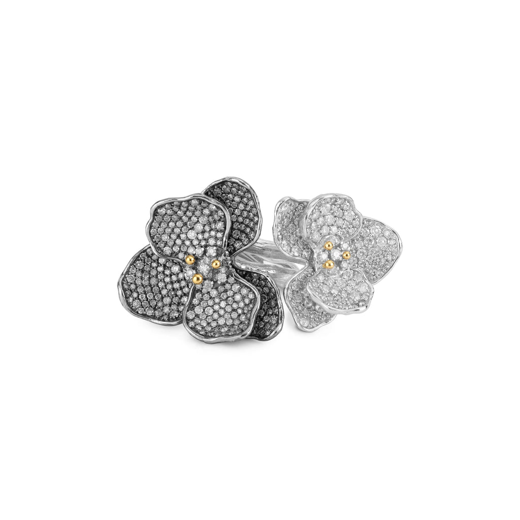 Michael Aram Orchid Double Ring with Diamonds 6 513813106BD
