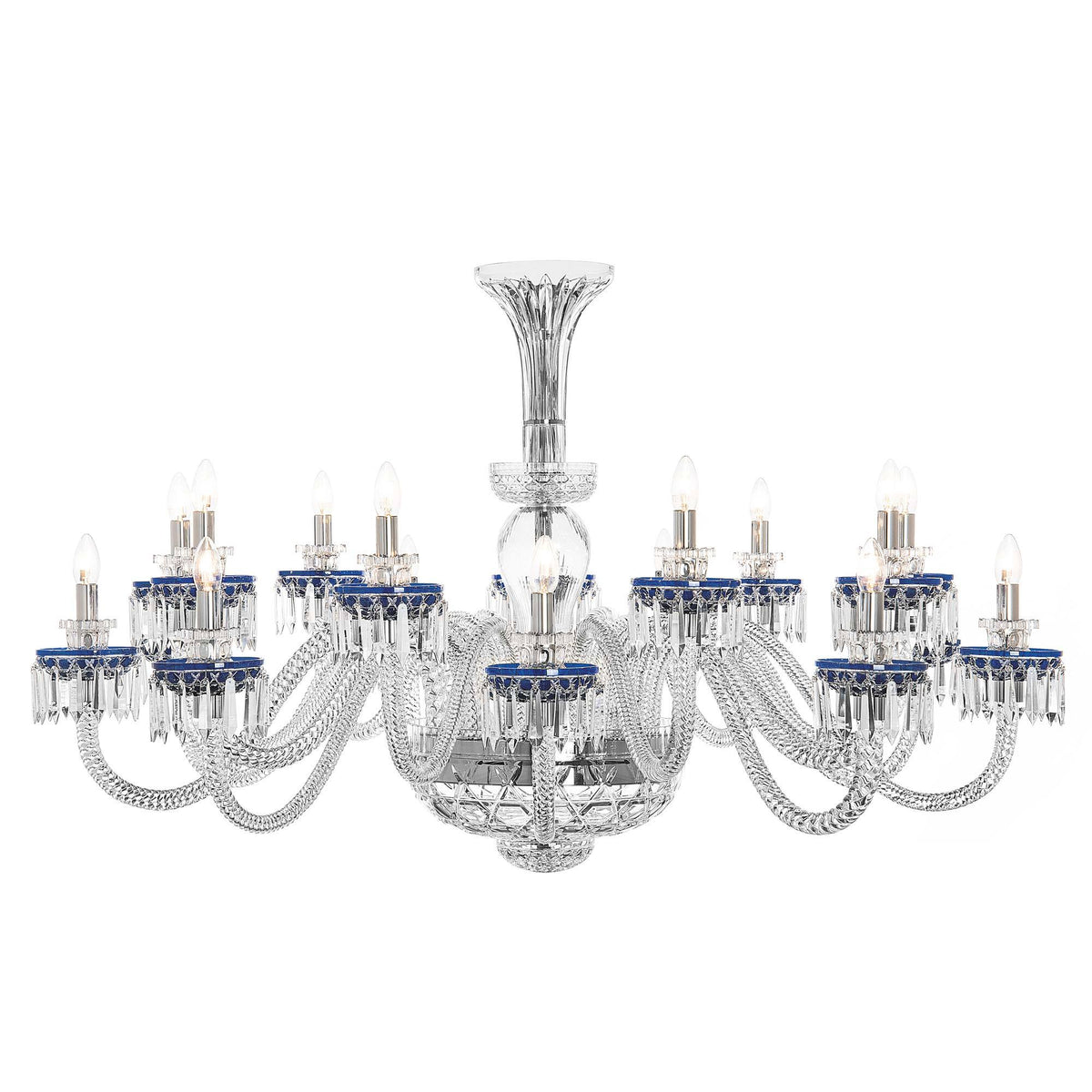 SAINTLOUIS センルイ クリスタル St Louis Crystal Royal Horizontal 18 Light Short Dark Blue
