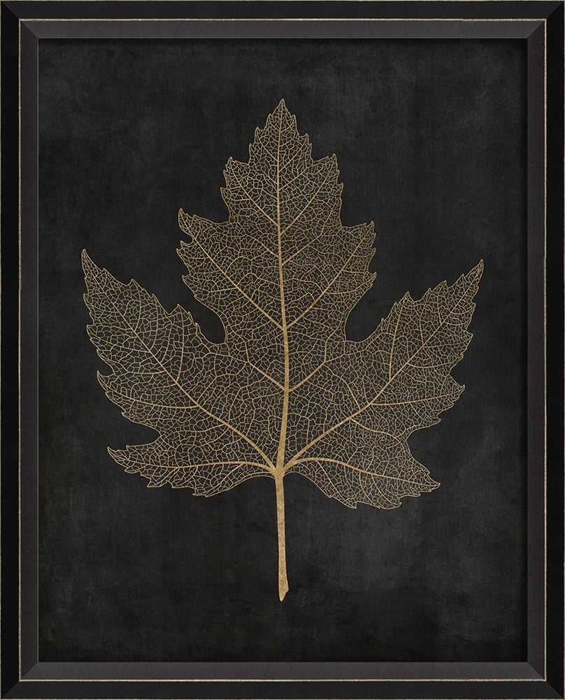 Spicher & Company BC Maple Leaf No2 gold on black sm 82755