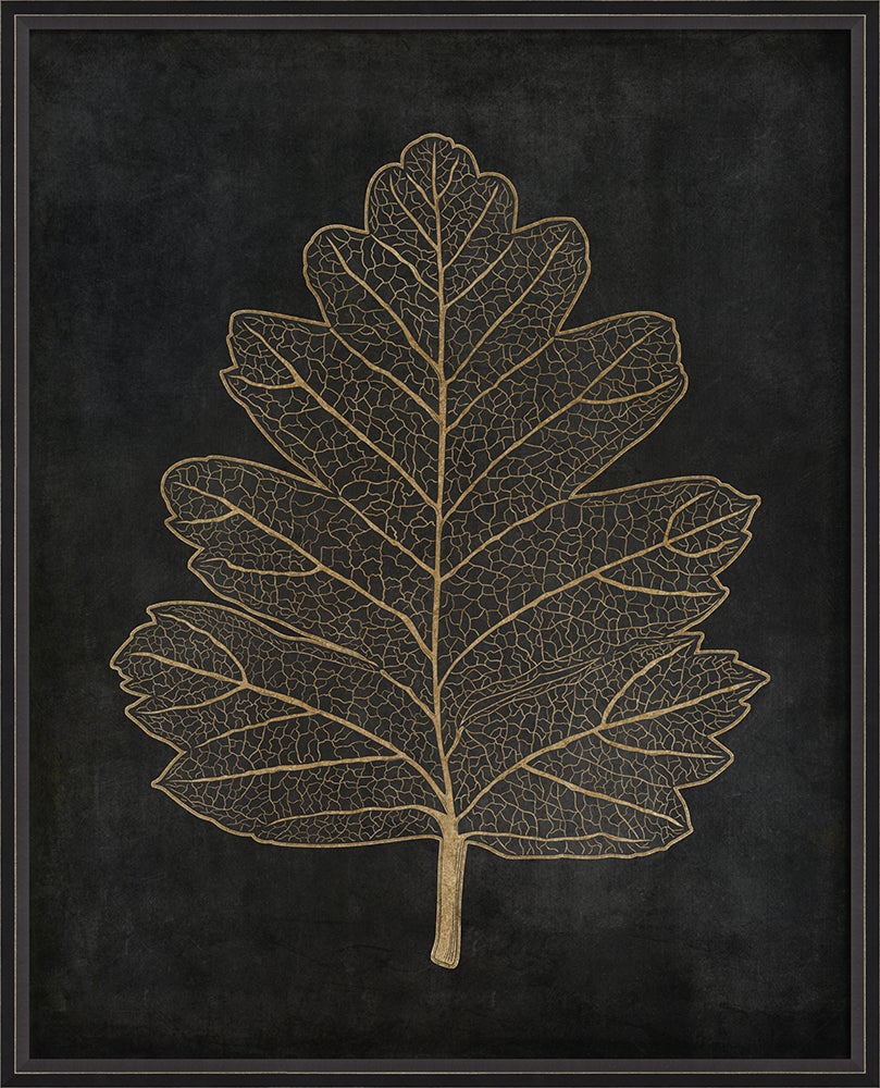 Spicher & Company BC Hawthorn Leaf gold on black lg 82767