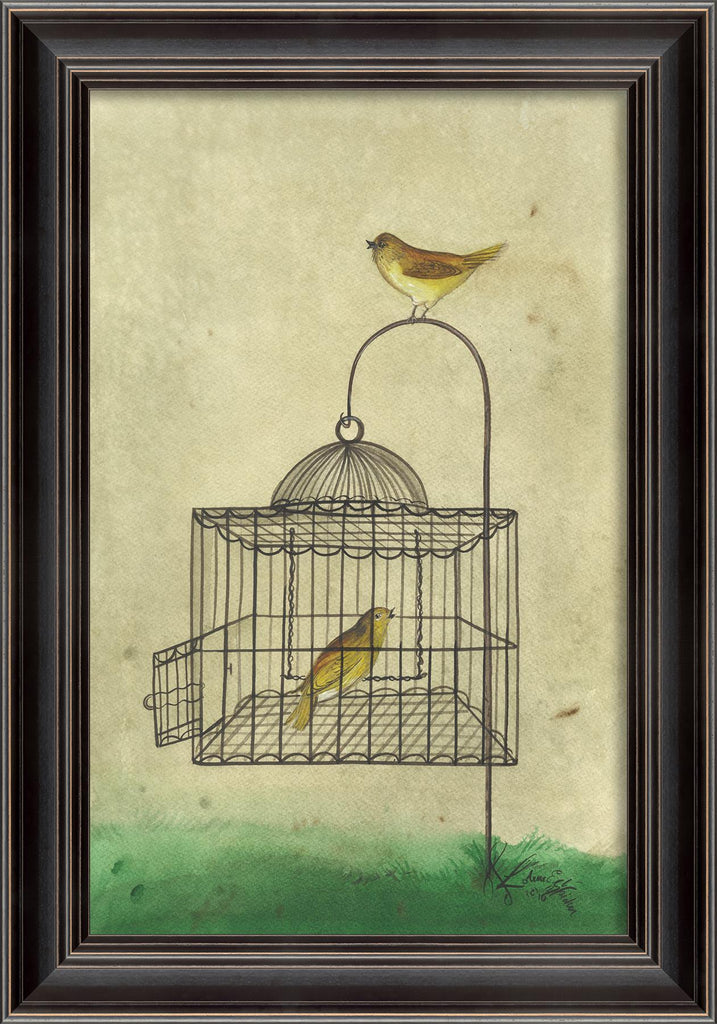 Spicher & Company LS Yellow Bird in Cage 98253