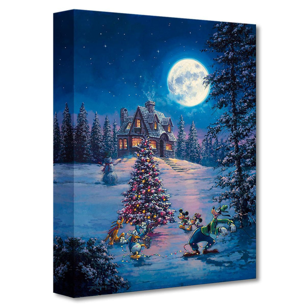 Disney Fine Art - Winter Lights Treasures On Canvas