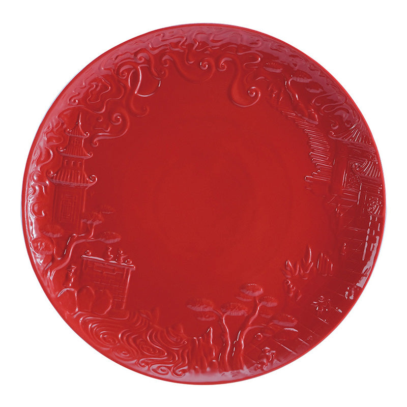 Jean Boggio China Impression Main Course Red Plate JB00316R
