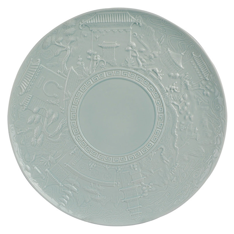 Jean Boggio China Impression Serving Celadon Plate JB00317C