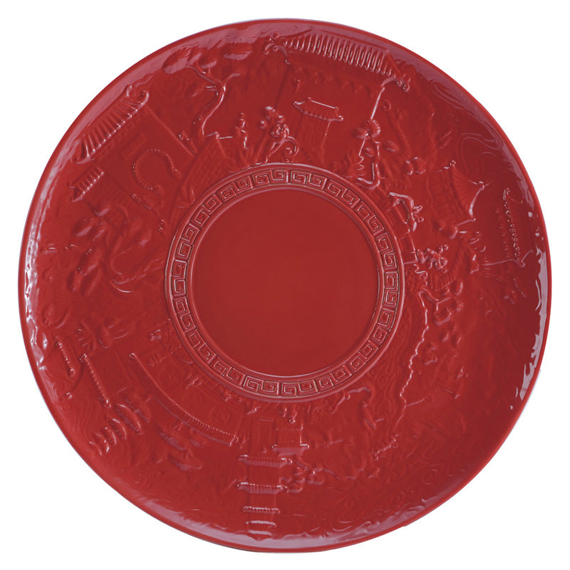 Jean Boggio China Impression Serving Red Plate JB00317R