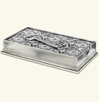 Match Pewter Dinner Napkin/Guest Towel Box & Feather Weight 1284.2