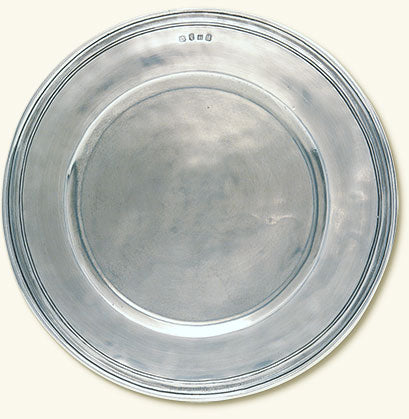 Match Pewter Scribed Rim Charger Lg. 916.2