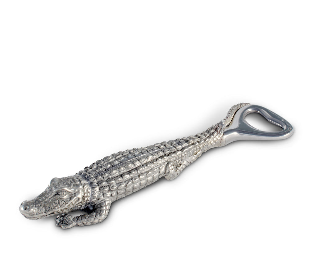 Vagabond House Tropical Tales Pewter Alligator Handle Bottle Opener V960Q