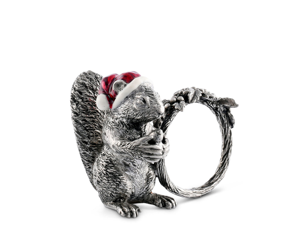 Vagabond House Holidays Santa Squirrel Napkin Ring X115S-1