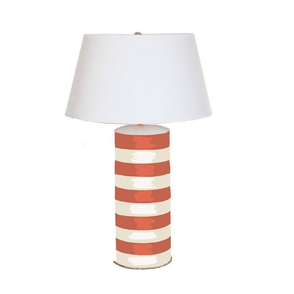 Dana Gibson Orange Stripe Stacked Lamp