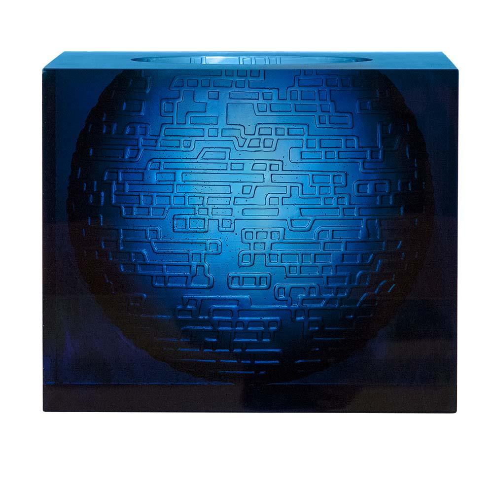 Daum Crystal Kumara Blue Vase 03196-2
