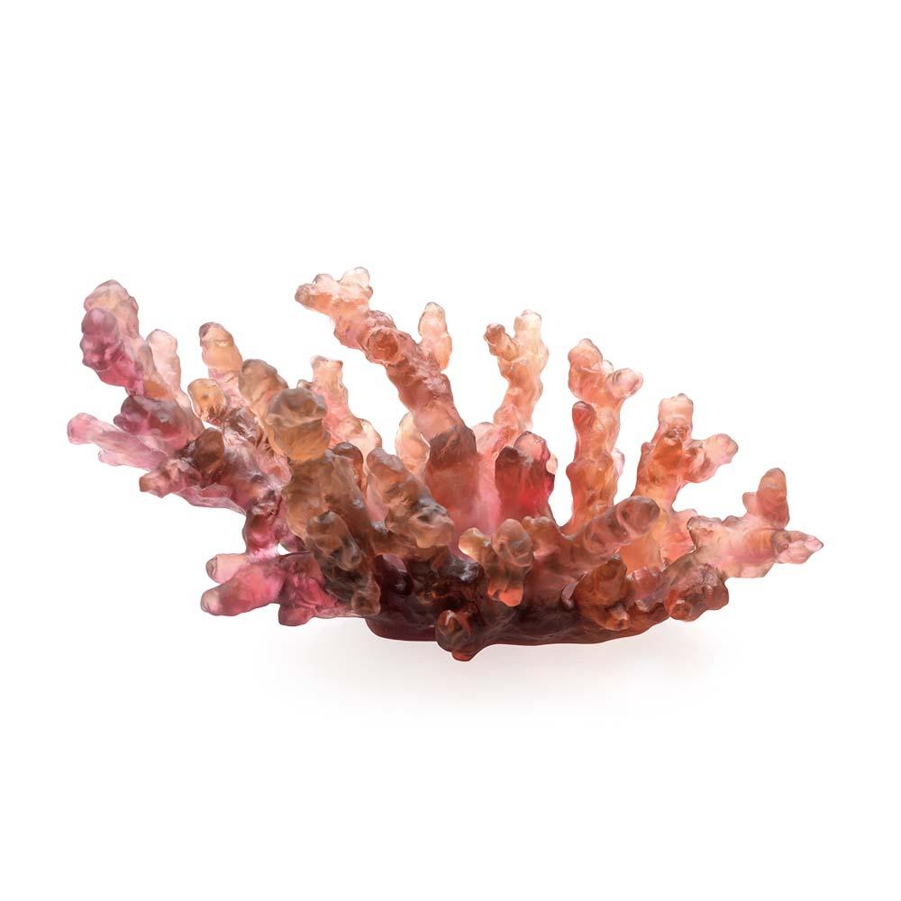 Daum Crystal Amber Red Medium Bowl 05713-1