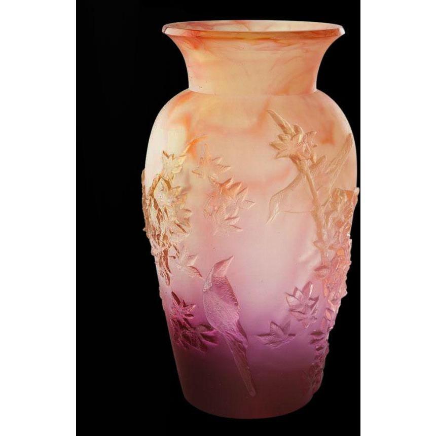 Daum Crystal Spring Vase Pink 05294-1