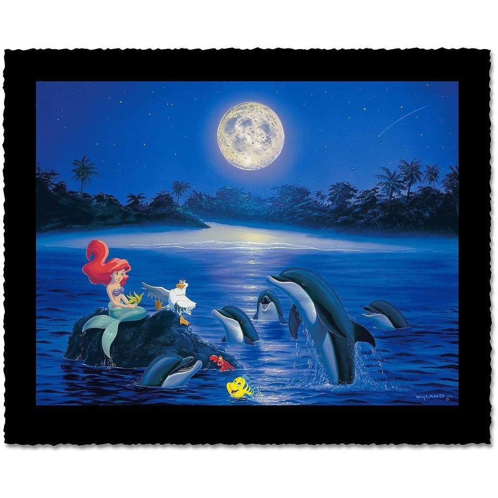 Disney Fine Art - Ariel's Dolphin Serenade