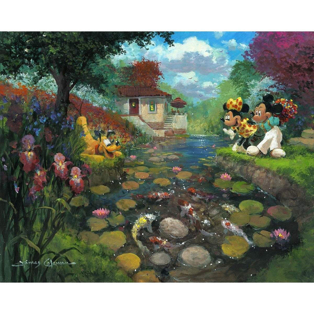 Disney Fine Art Mickey's Koi Pond