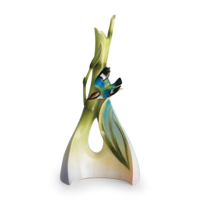 Franz Collection Bamboo Song Bird Triangle Vase FZ00571
