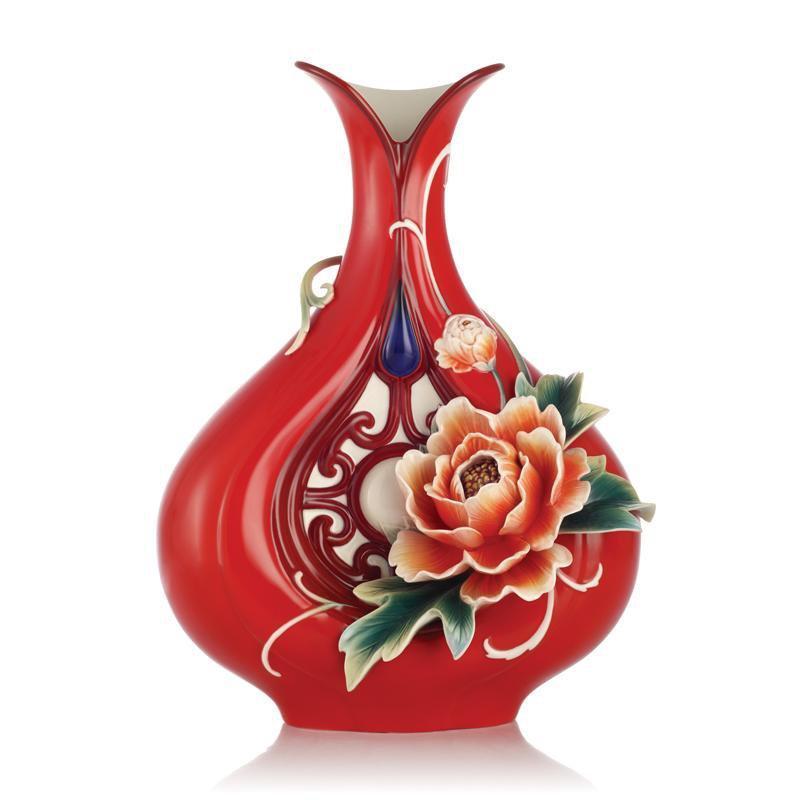 Franz Collection Blessings & Wealth Peony Vase FZ03188