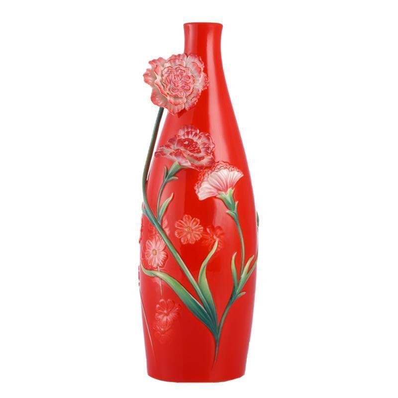 Franz Collection Carnation Red Vase FZ03125