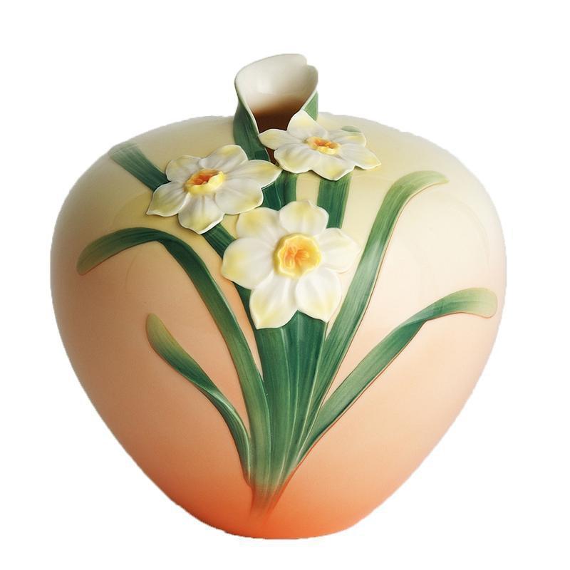 Franz Collection Daffodil Round Vase FZ00069