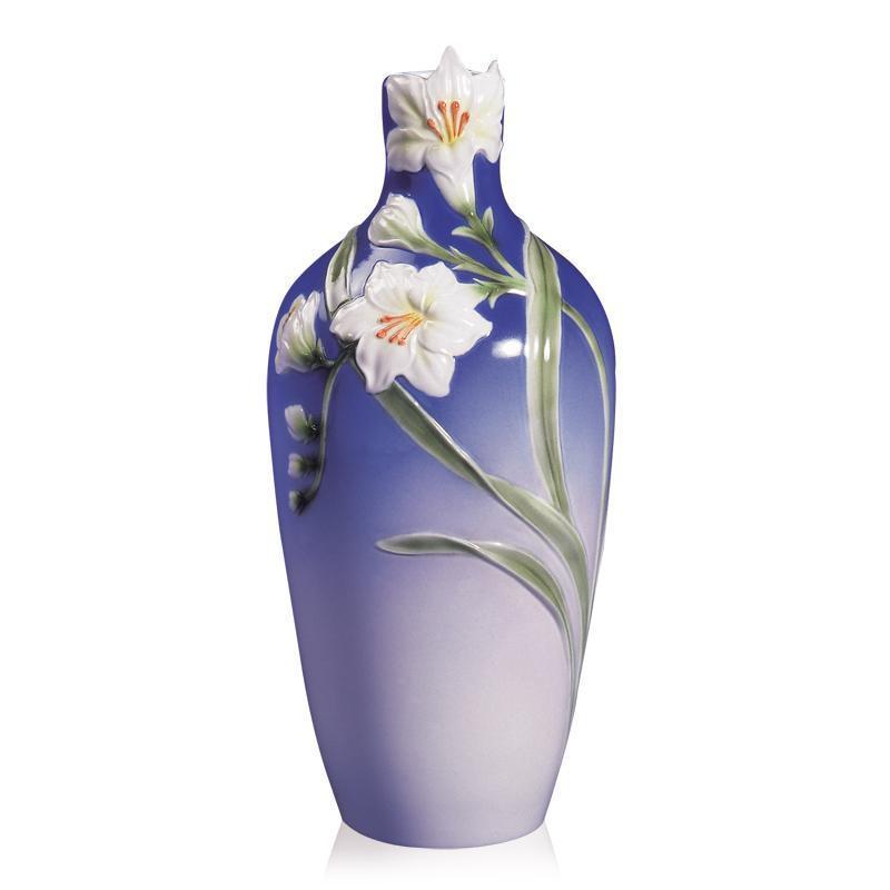 Franz Collection Freesia White Vase XP1814