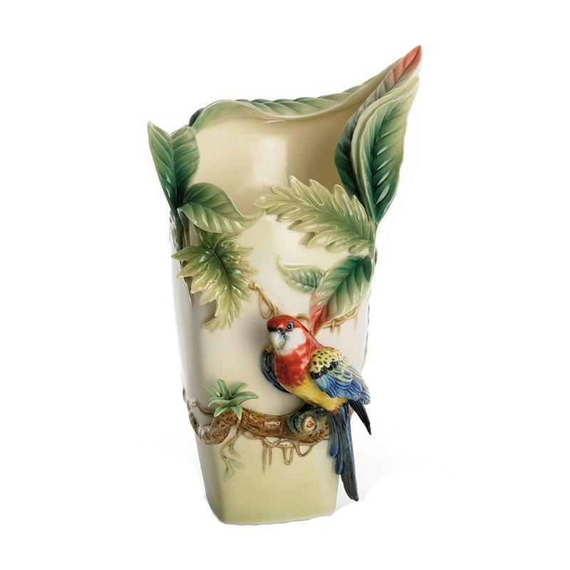 Franz Collection Macaw Large Vase FZ00747