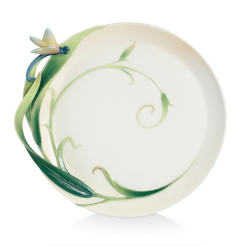 Franz Collection Peace & Harmony Bamboo Porcelain Ornamental Round Plate FZ02124