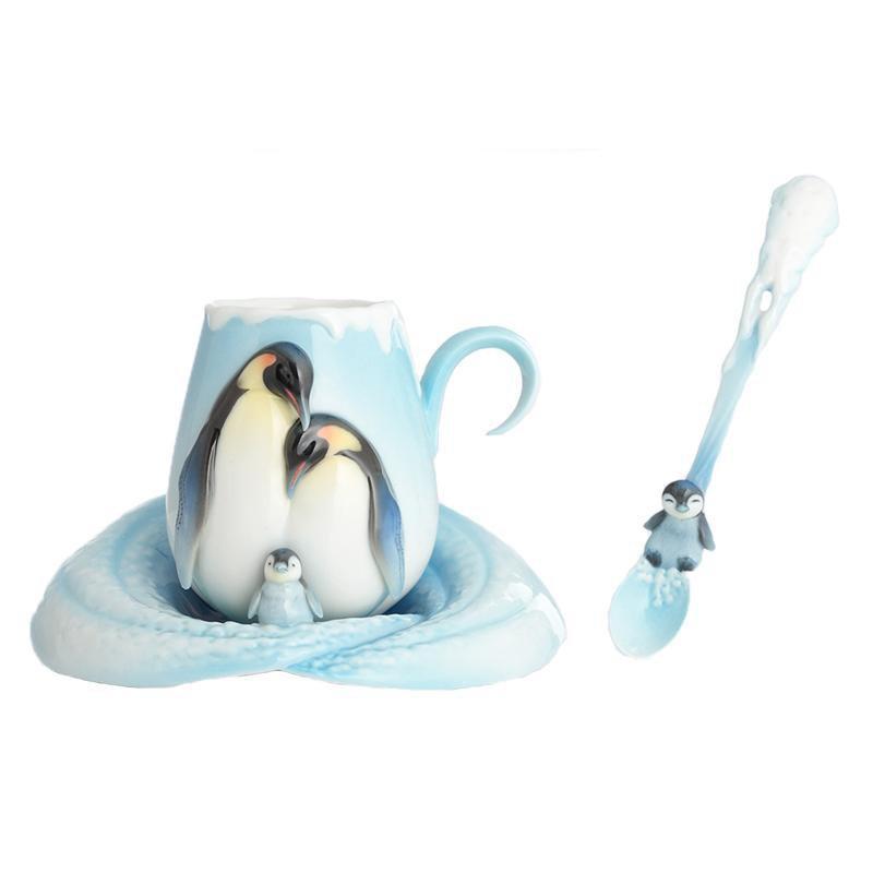 Franz Collection Playful Penguins Teacup, Saucer, Spoon FZ02118