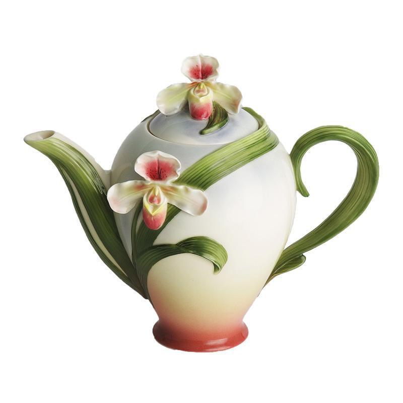 Franz Collection Slipper Orchid Teapot FZ00279