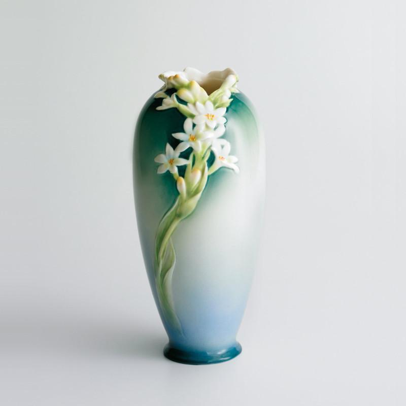 Franz Collection Tuberose White Vase XP1893