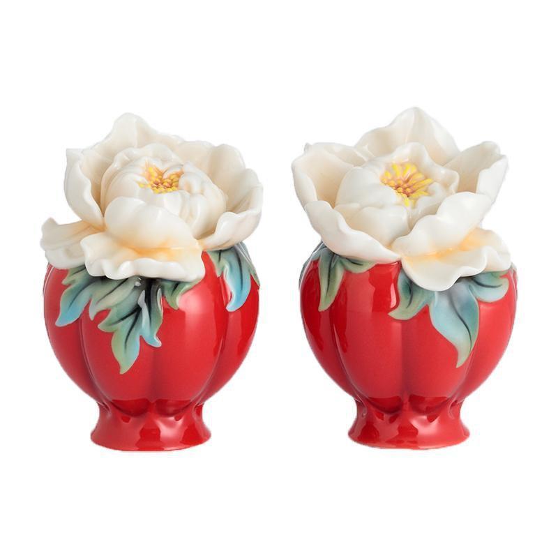 Franz Collection Venice Peony Salt n Pepper Shakers FZ02733