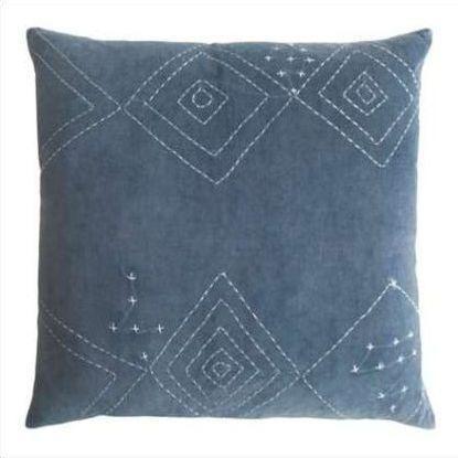Kevin O'Brien Diamond Stitched Cotton Velvet Pillow DMCV-IND