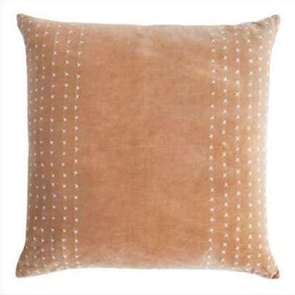 Kevin O'Brien Stripe Stitched Cotton Velvet Pillow STCV-NK