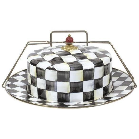 MacKenzie Childs Courtly Check Cake Carrier