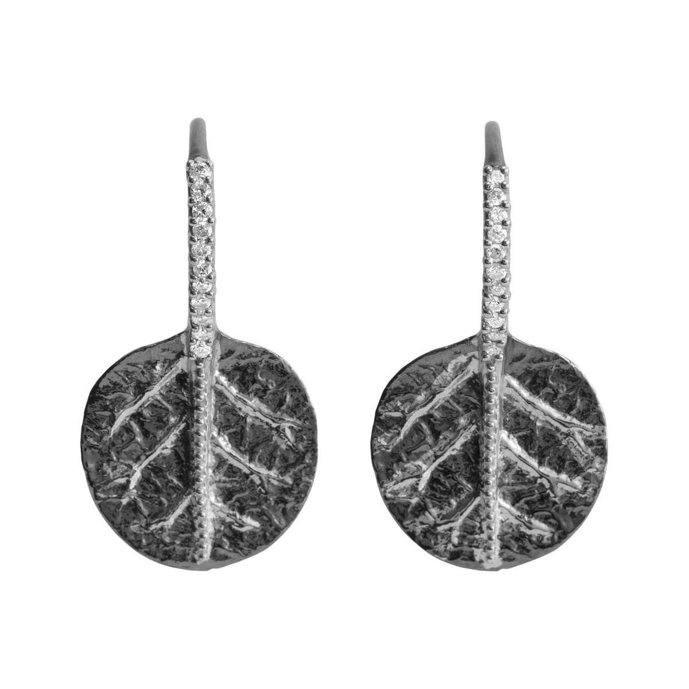 Michael Aram Botanical Leaf Earrings with Diamonds 540801880DI