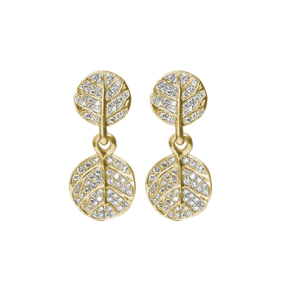 Michael Aram Botanical Leaf Earrings with Diamonds 541805860DI