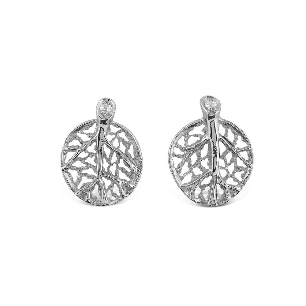 Michael Aram Botanical Leaf Earrings with Diamonds 542813610DI