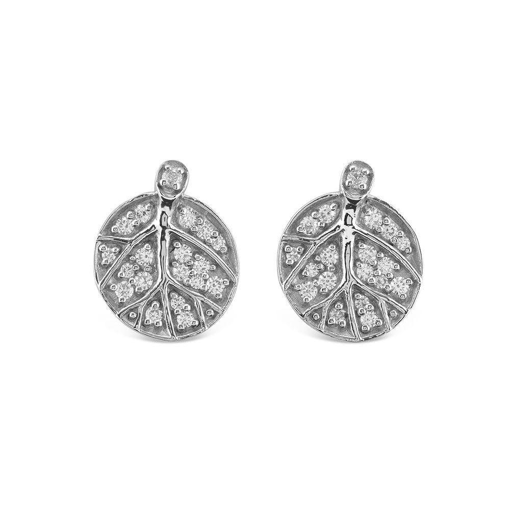 Michael Aram Botanical Leaf Earrings with Diamonds 542813710DI