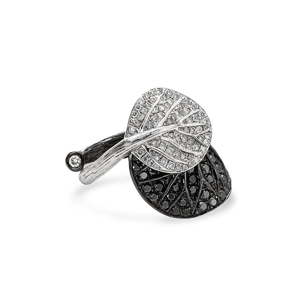 Michael Aram Botanical Leaf Ring with Diamonds 7 510801267DI