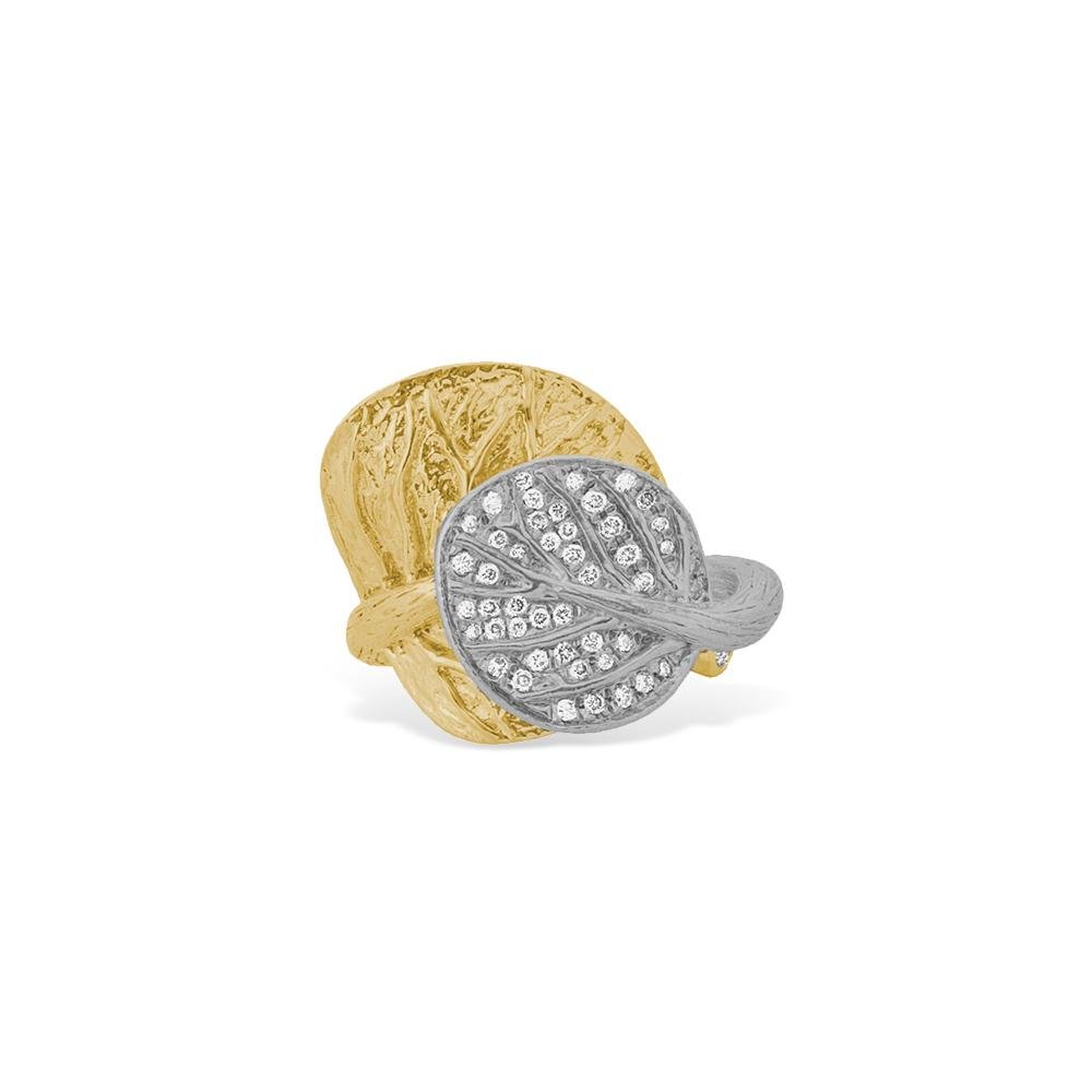 Michael Aram Botanical Leaf Ring with Diamonds 7 510802137DI