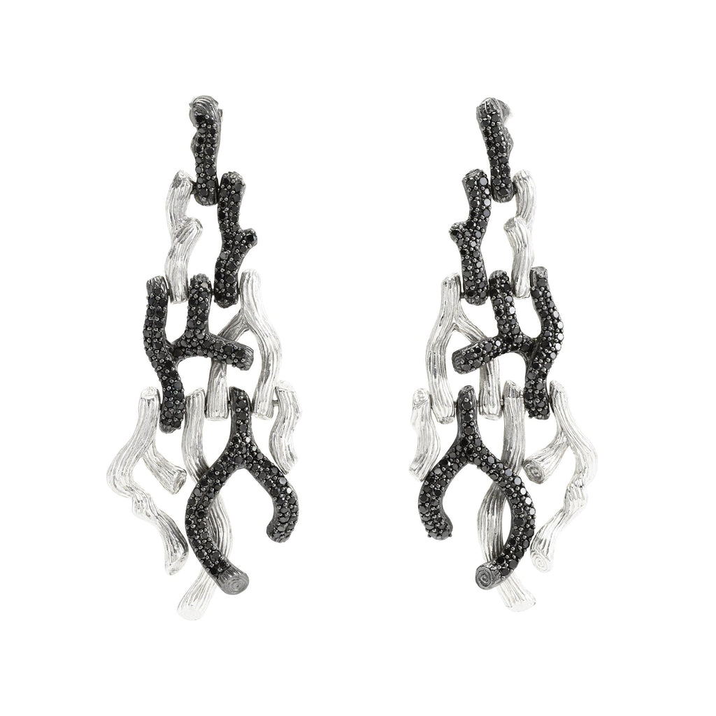 Michael Aram Branch Coral Chandelier Earrings with Diamonds 540815010BD